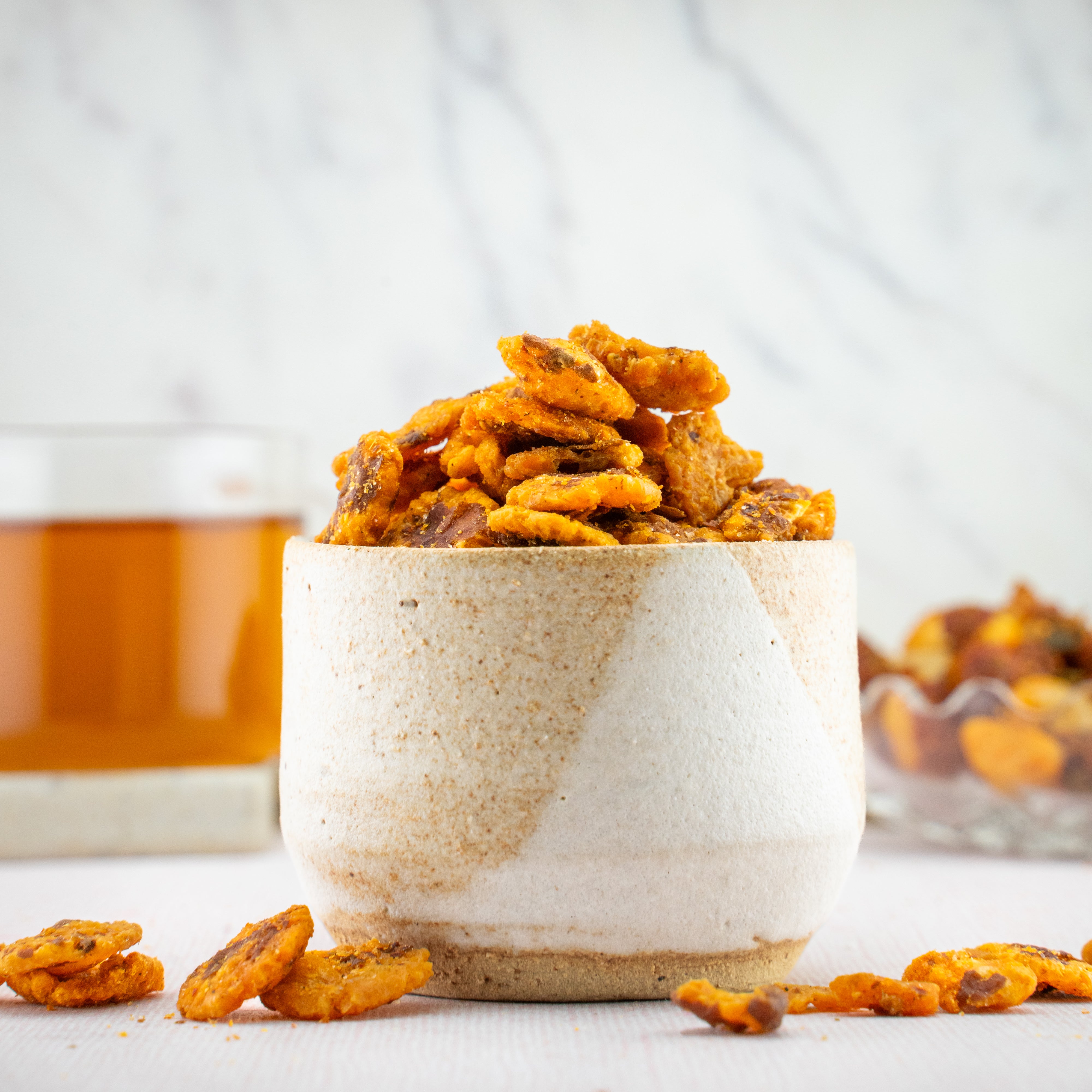 Spicy Chana Jor Garam snack in first look packaging with roasted chickpeas