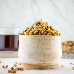 Roasted Moth beans in rustic display with protein-rich traditional appeal
