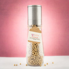 White Peppercorns in Mill
