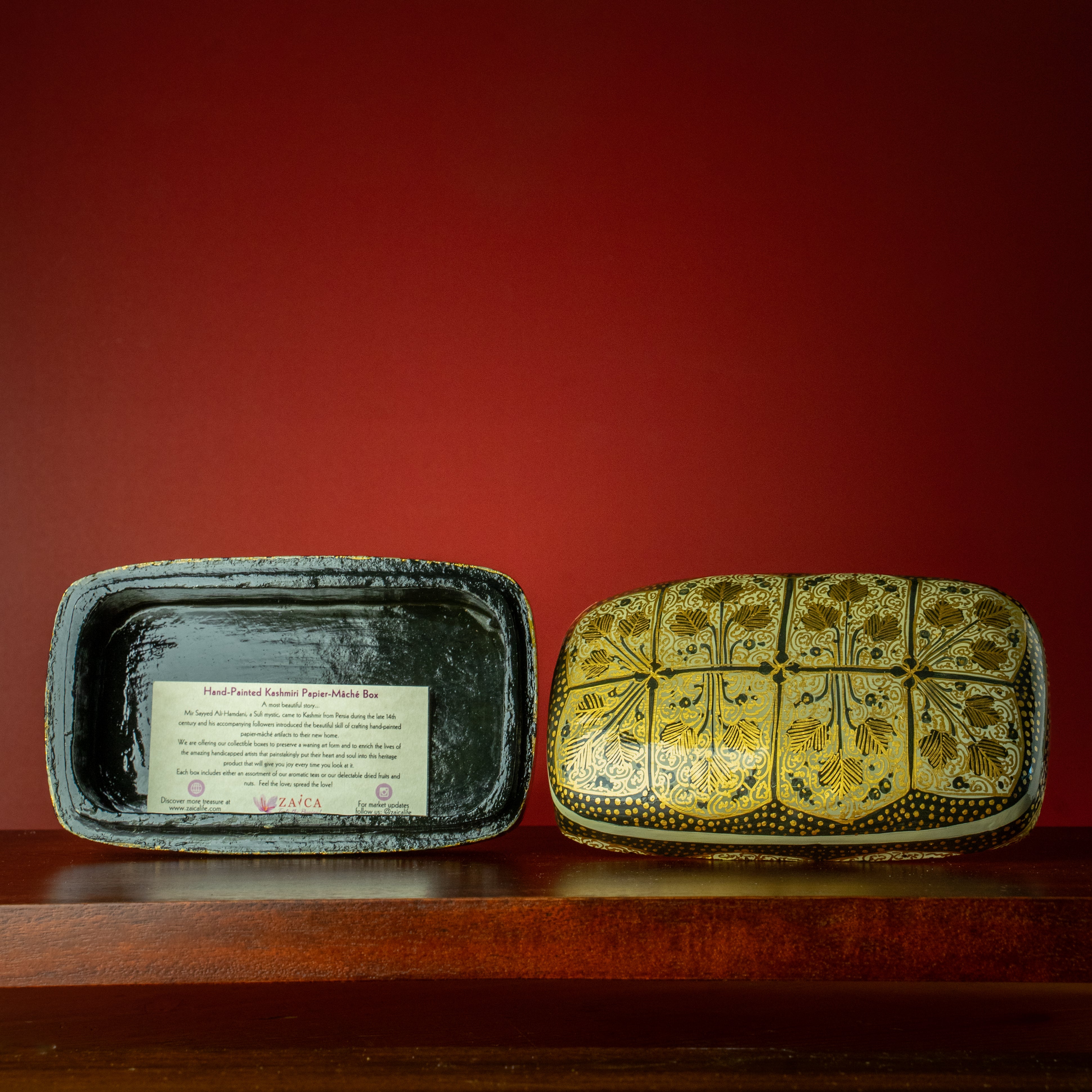 Hand Painted Kashmiri Keepsake Box